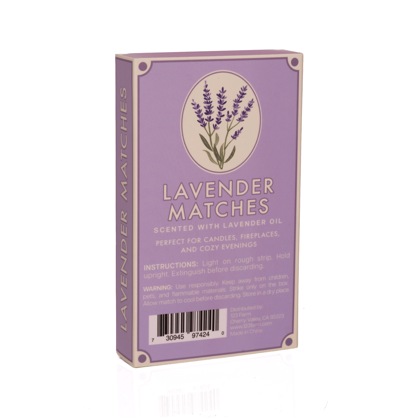 Lavender Scented Matches, Long (3.78")
