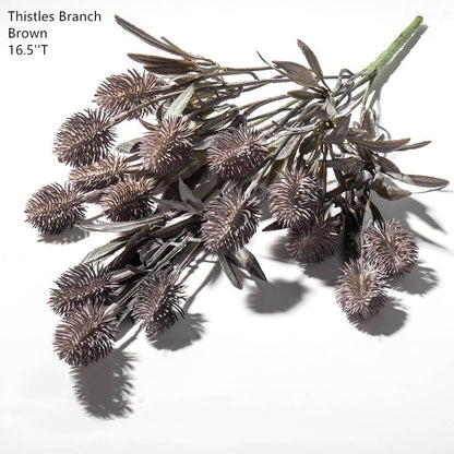 Faux Thistles/Pine/Monstera leaves, Autumn Leaves Branches