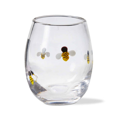 Bee Stemless Wine Glass Multi Spring