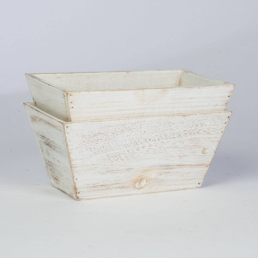 Rectangular Wood Plant