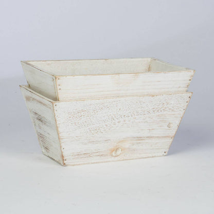 Rectangular Wood Plant