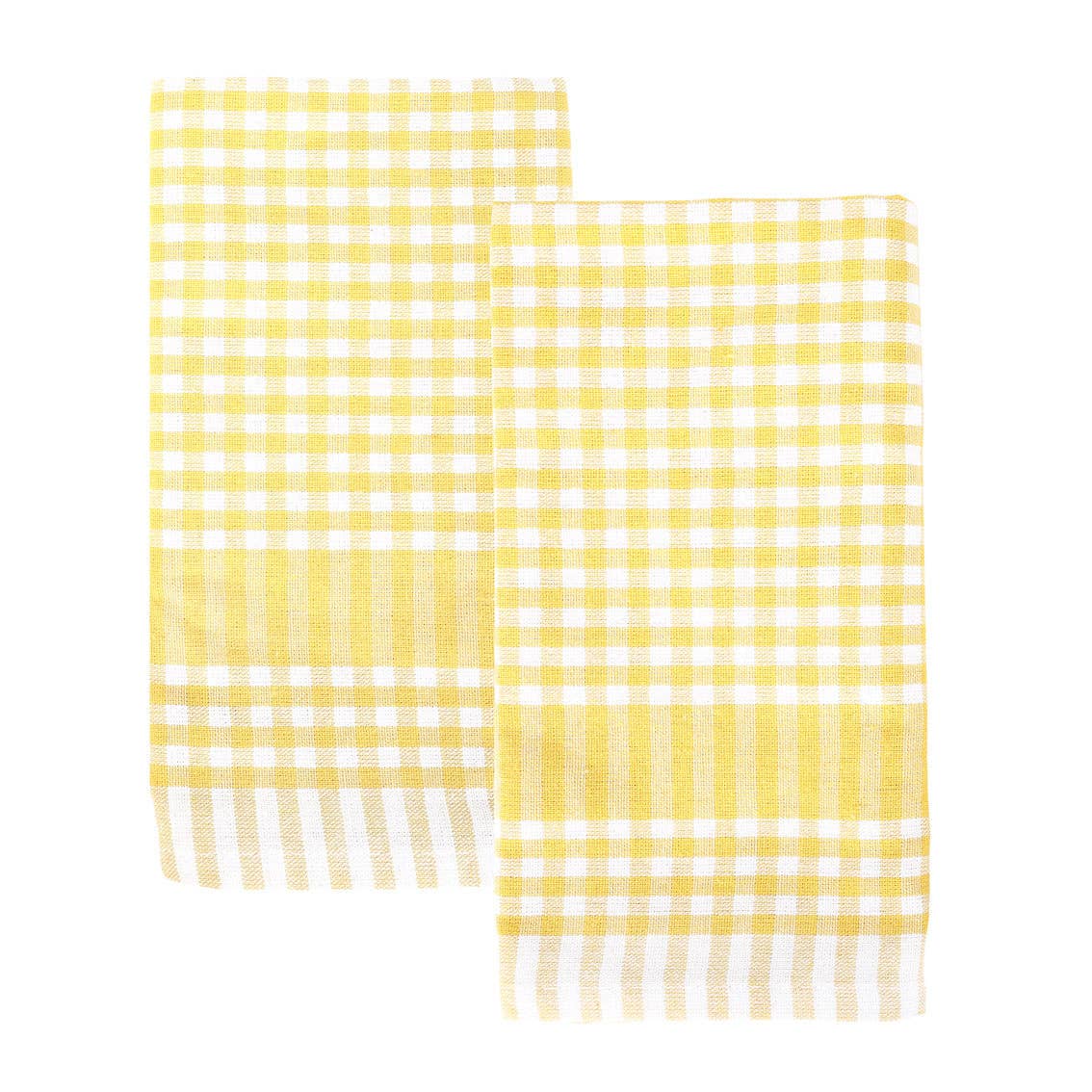 Yellow Gingham Napkins - 2 Pack