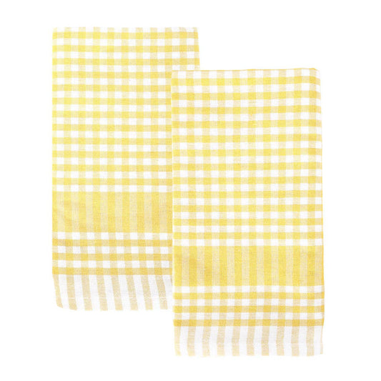 Yellow Gingham Napkins - 2 Pack