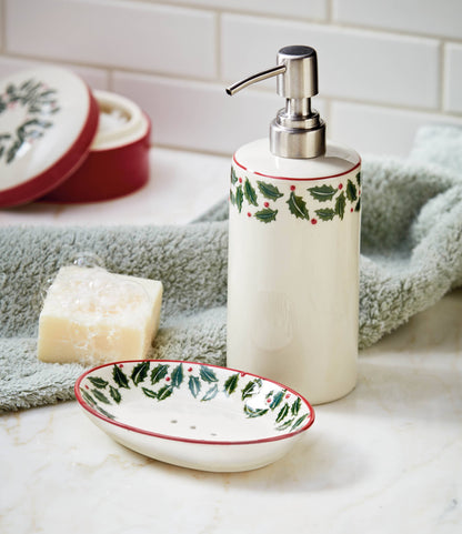 Tis The Season Soap Dish Multi Stoneware Christmas