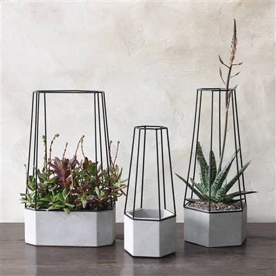 Indio Planter - Lrg - Cement