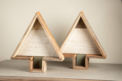 Christmas Tree Rustic Reclaimed Wood Planter / Tray