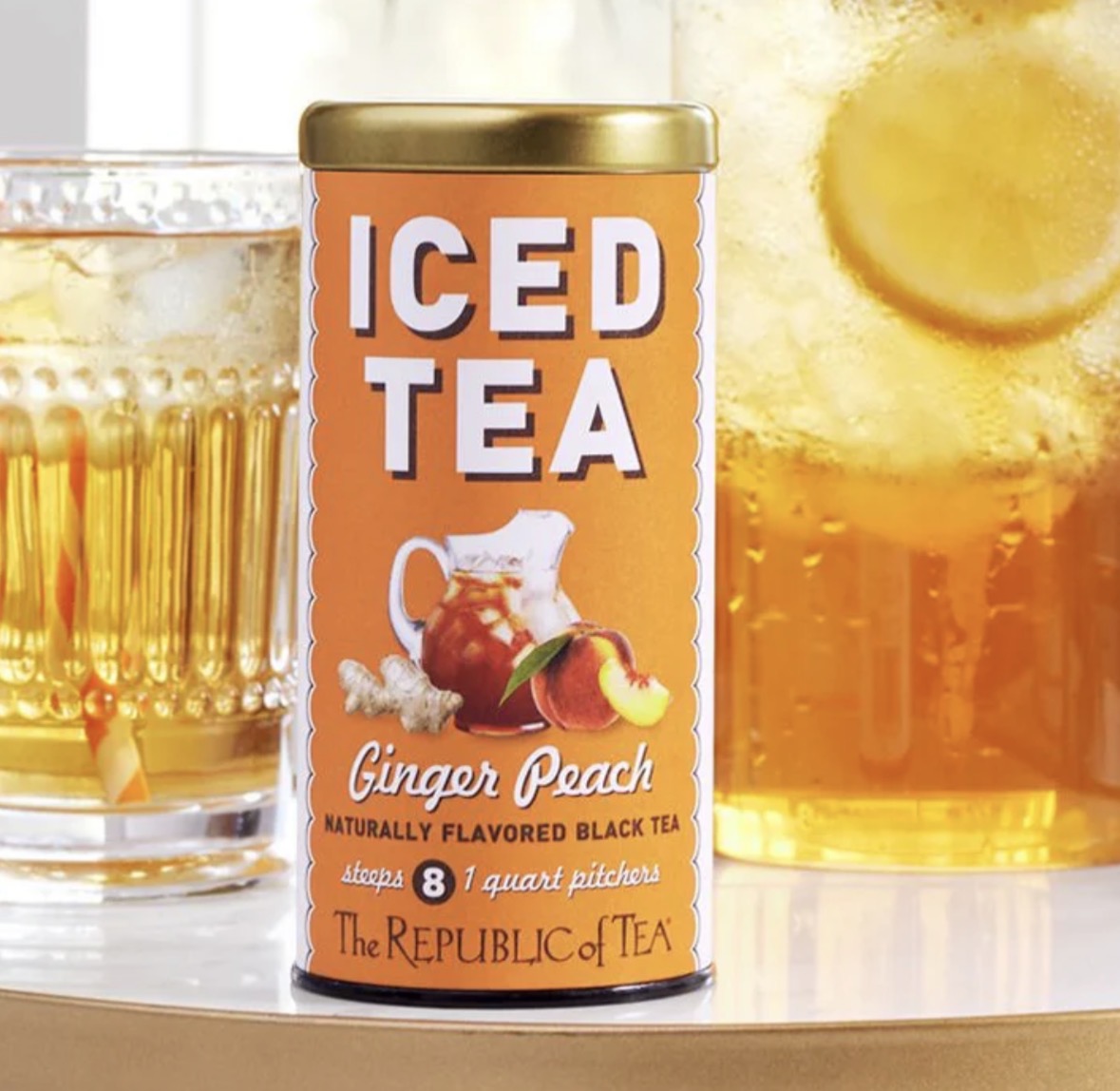 Ginger Peach Iced Tea - The Republic of Tea