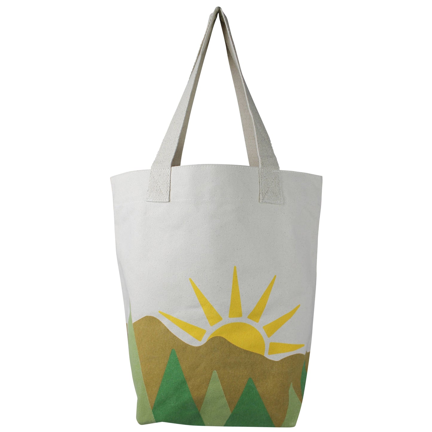 Tote, Canvas - Mountainscape.  10” drop handle