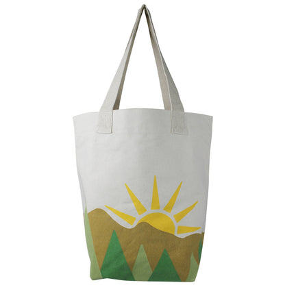 Tote, Canvas - Mountainscape.  10” drop handle