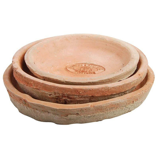 Aged Terracotta Round Saucers
