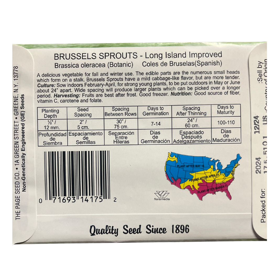 Brussel Sprouts - Long Island Improved Seeds