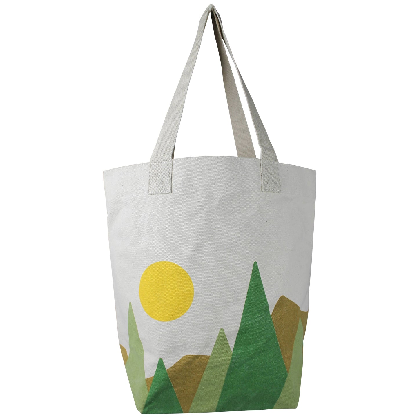 Tote, Canvas - Mountainscape.  10” drop handle