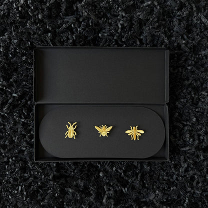 Golden Embroidered Brooches