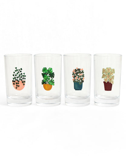 Houseplants 6oz Mini Juice Glass Set