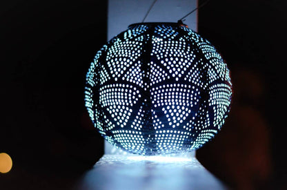 Stella Globe 8" Solar Lantern - Ultramarine