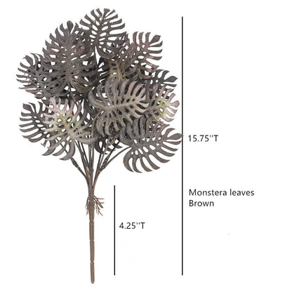 Faux Thistles/Pine/Monstera leaves, Autumn Leaves Branches