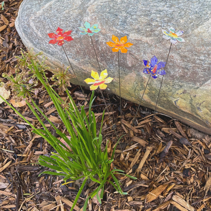 Medium Copper Enamel Flowers