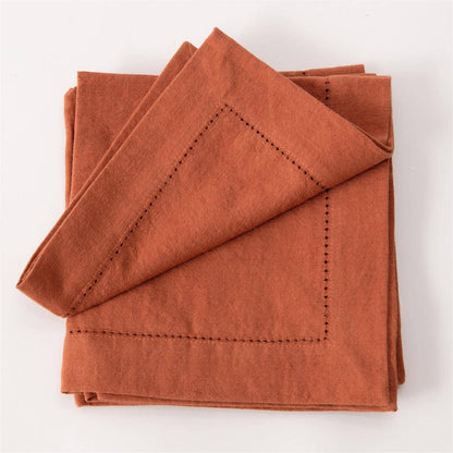 Napkin - Stonewashed Linen Blend, Rust