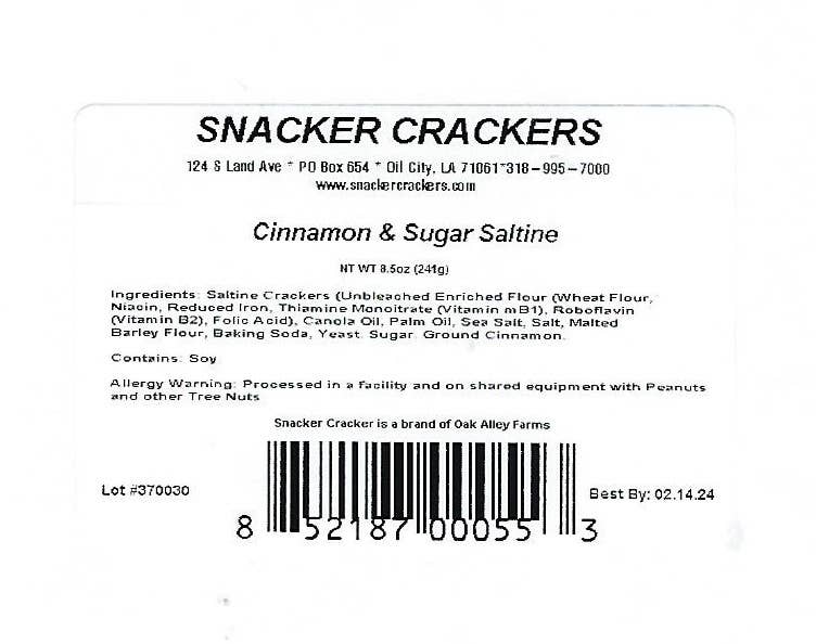 Saltine Crackers Cinnamon & Sugar