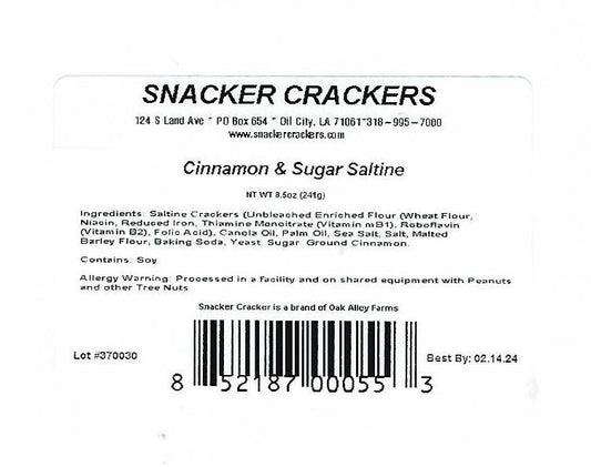Saltine Crackers Cinnamon & Sugar