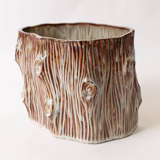 Faux Tree Stump Large Planter