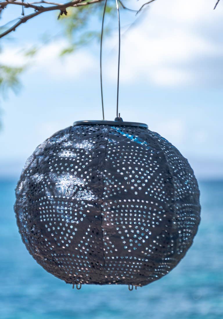 Stella Globe 8" Solar Lantern - Ultramarine