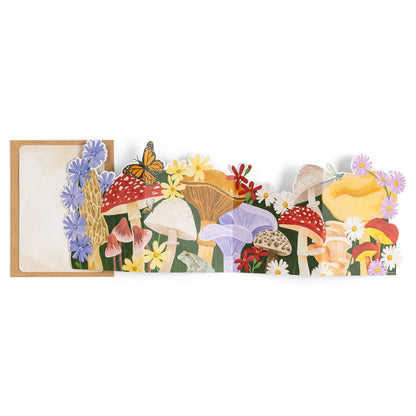 Forest Floor Mushrooms Accordion Greeting Card