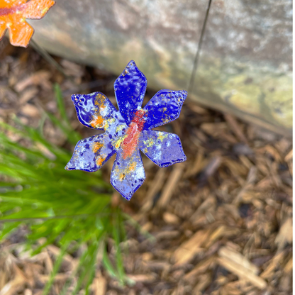 Medium Copper Enamel Flowers