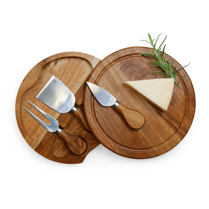 Acacia Brie Cheese Cutting Board & Tools