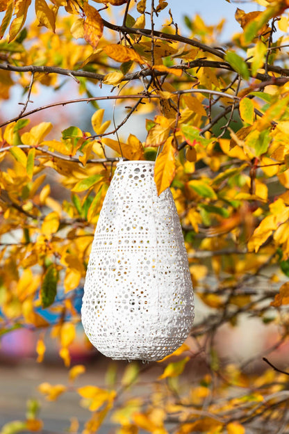 Stella BlossomTeardrop Solar Lantern - Pearl