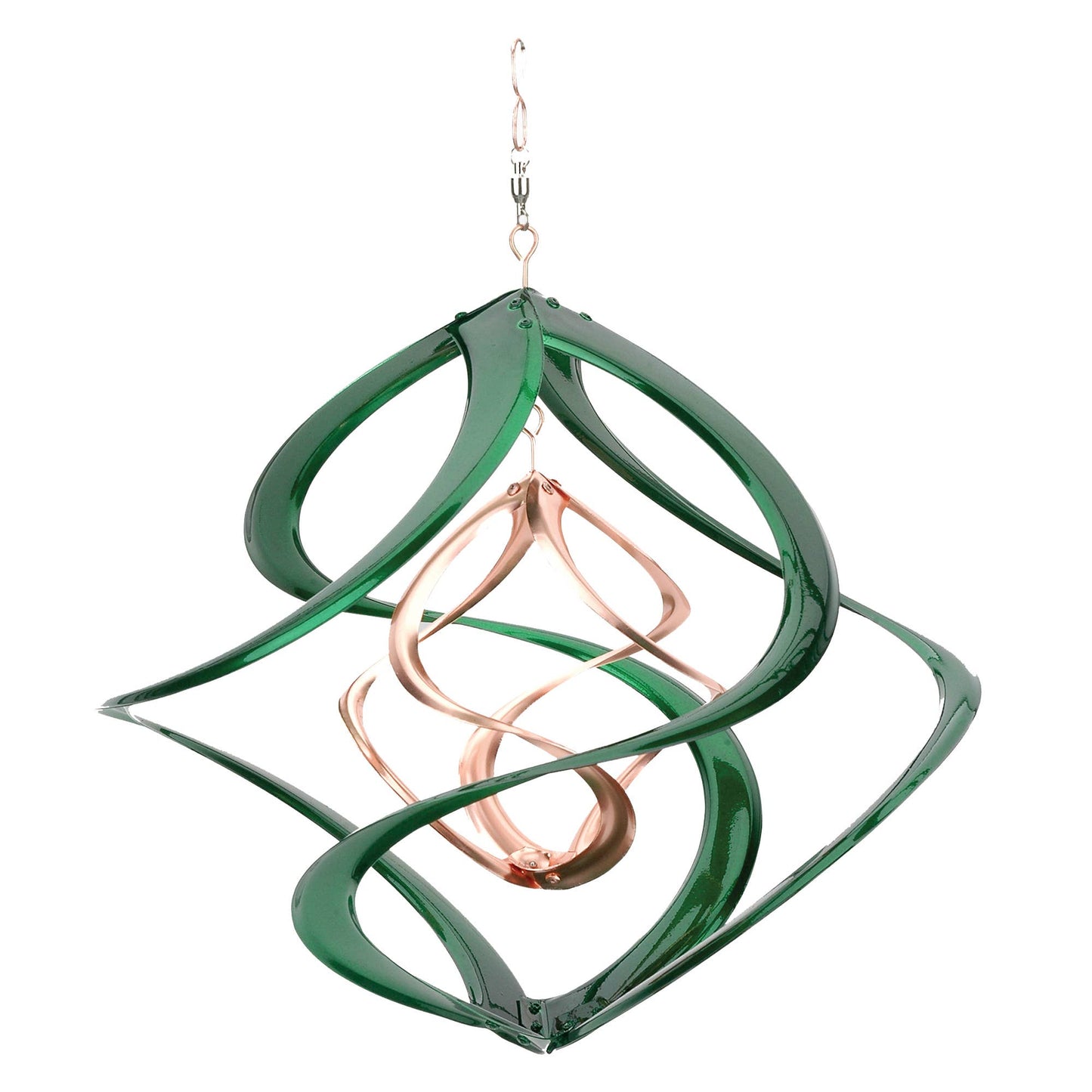 Copper & Green Double Helix Cosmix Garden Spinner - 14"
