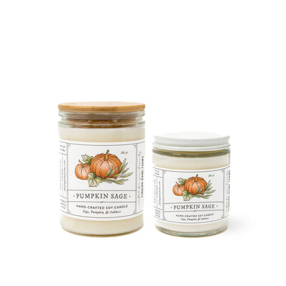 Soy Candle, Pumpkin Sage, Fall Scent