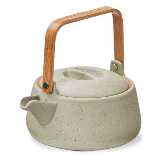 Speckle Glaze Teapot Taupe Porcelain