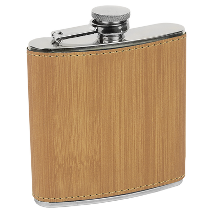Pine Trees  6 oz. Leatherette Stainless Steel Flask