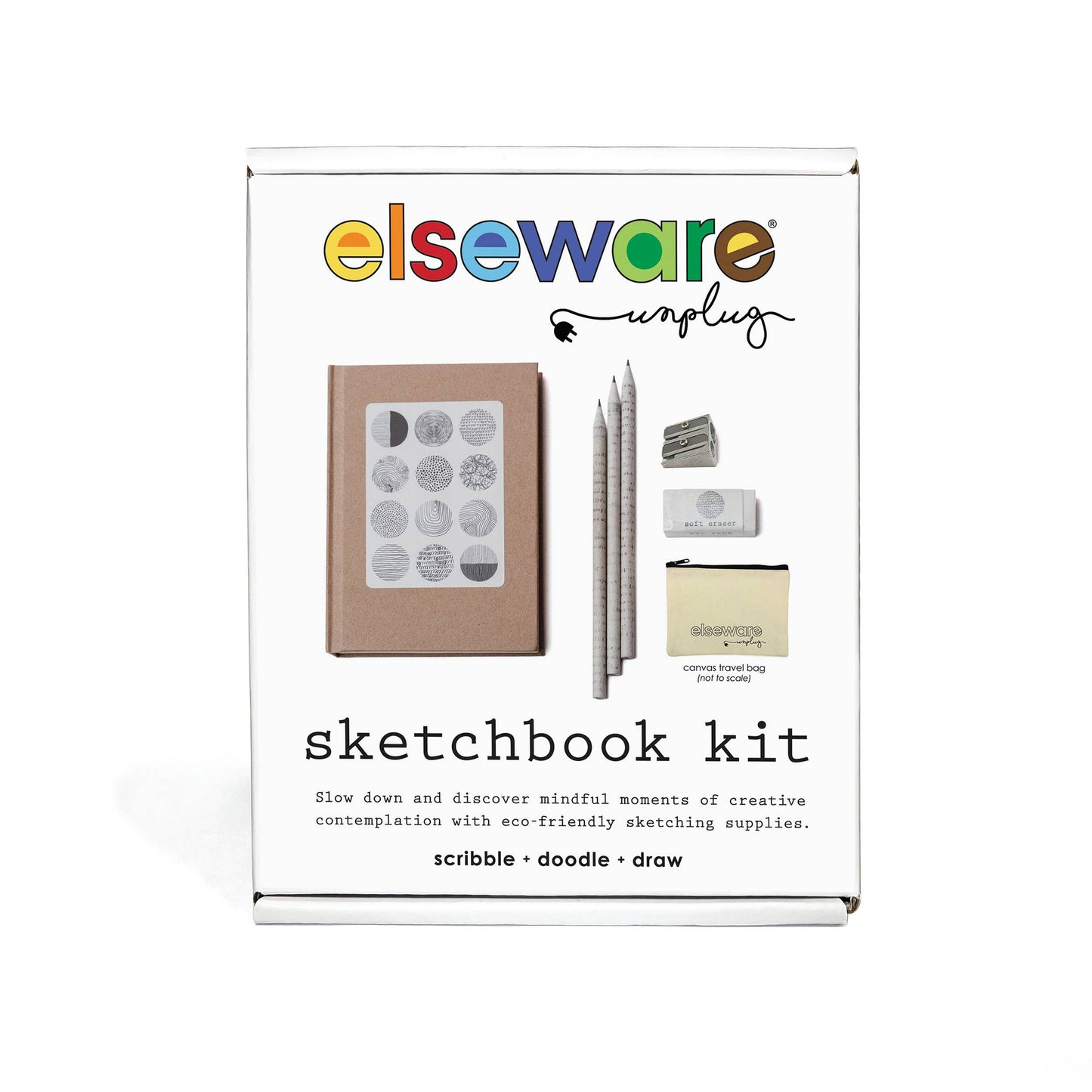 Sketchbook Art Kit - Doodle Set with Paper, Pencils and Bag