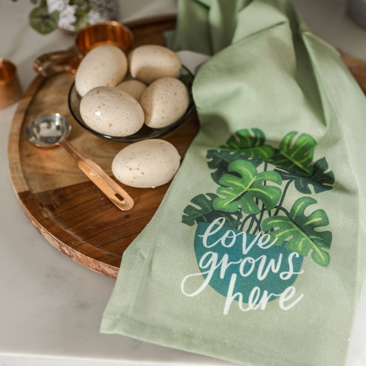 Potted Plant Kitchen Towel
