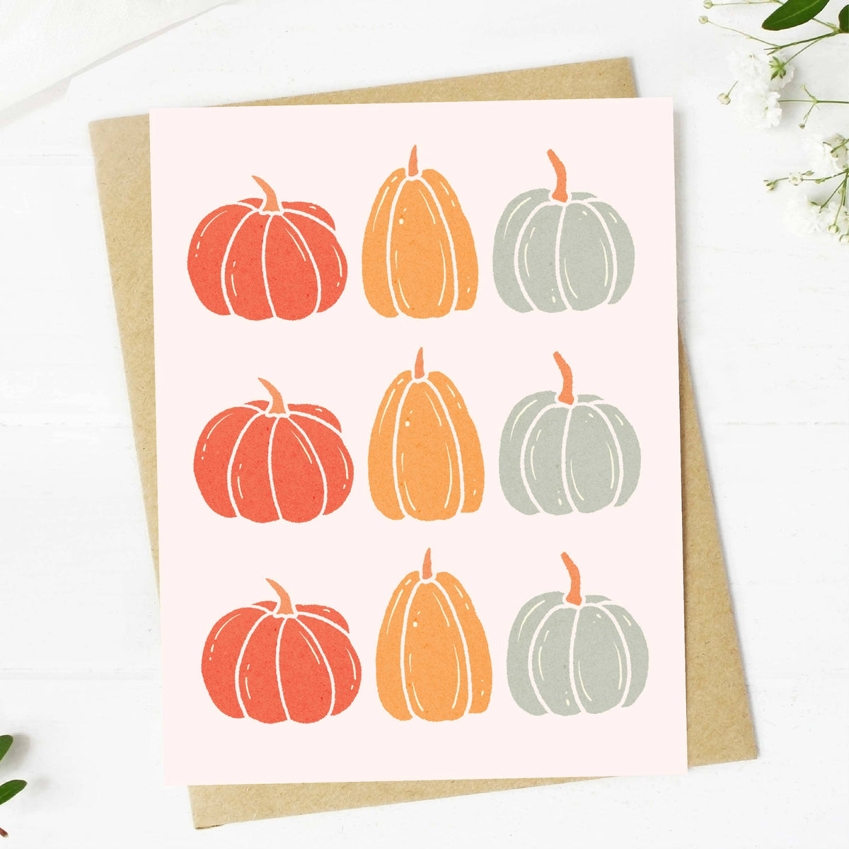 Pumpkin Pattern Fall Card