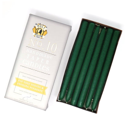 10" Hand Dipped Unscented Taper Candles - 39 Colors USA Made