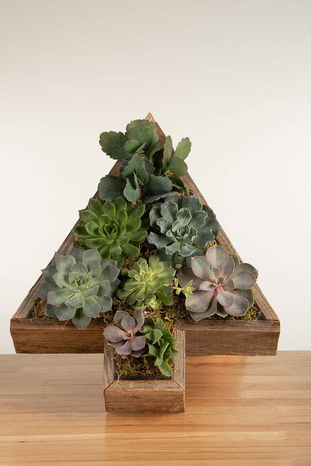 Christmas Tree Rustic Reclaimed Wood Planter / Tray