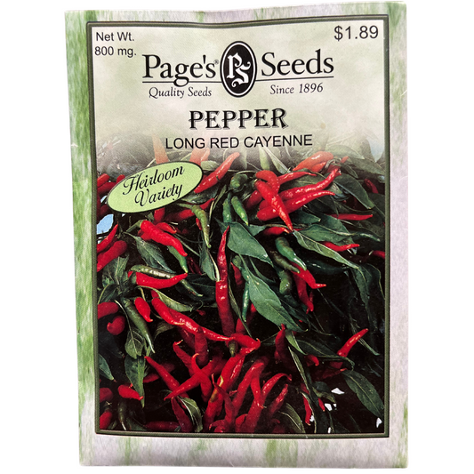 Pepper, Long Red Cayenne Seeds