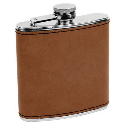 Pine Trees  6 oz. Leatherette Stainless Steel Flask