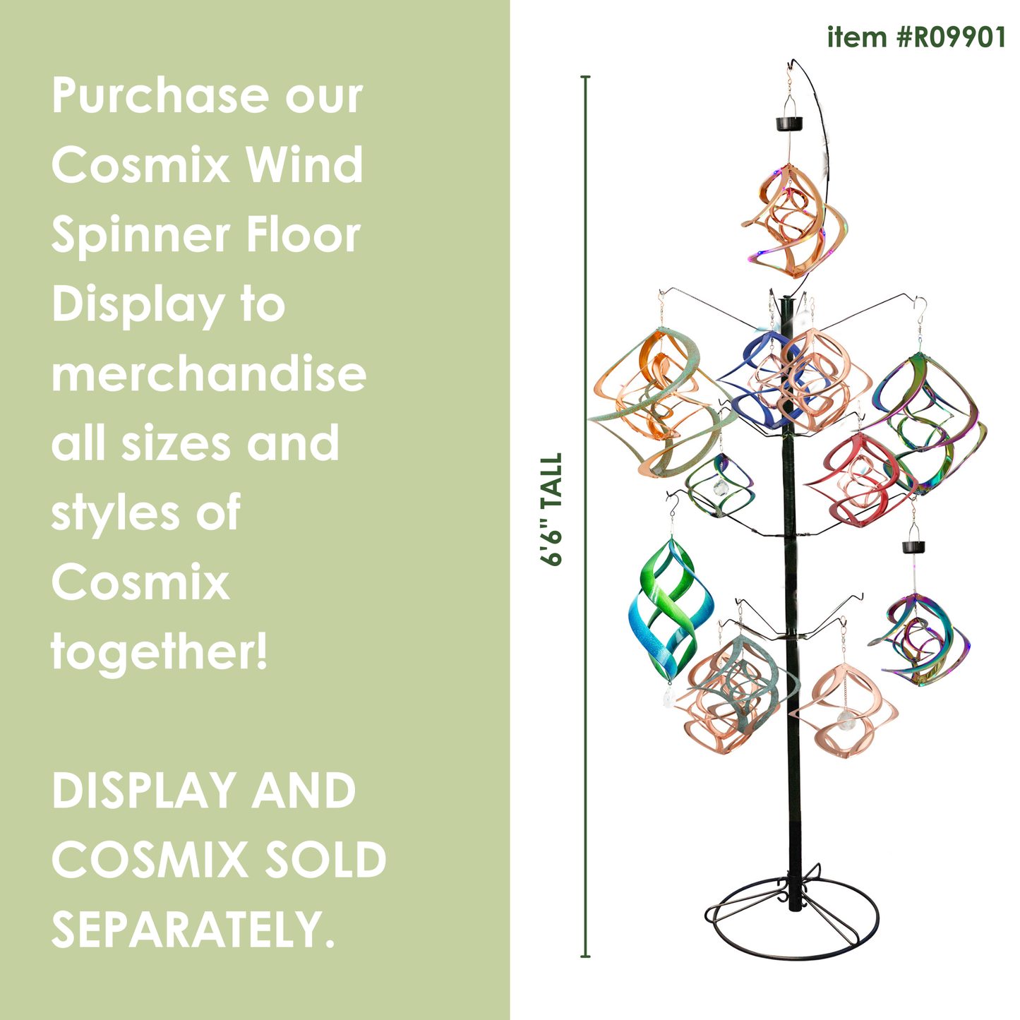 Copper & Green Double Helix Cosmix Garden Spinner - 14"