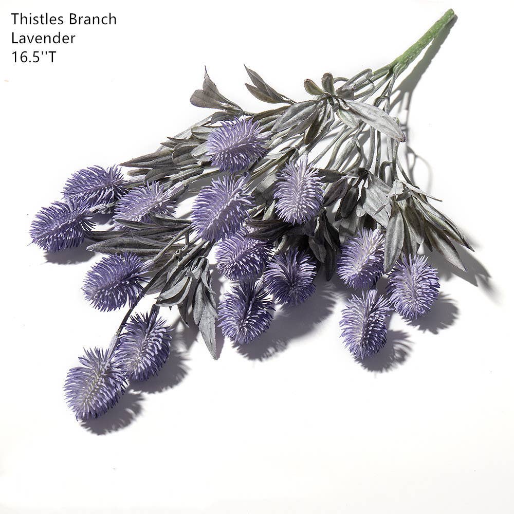 Faux Thistles/Pine/Monstera leaves, Autumn Leaves Branches