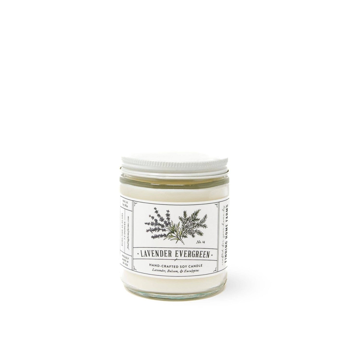 Soy Candle, Lavender Evergreen, Woody & Herbal Scent
