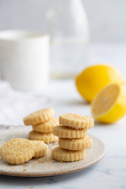 Lemon Drop Shortbread Cookies