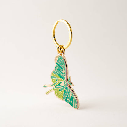 Luna Moth Bag Charm, Glow in the Dark, Fantasy Gift, Witchy 