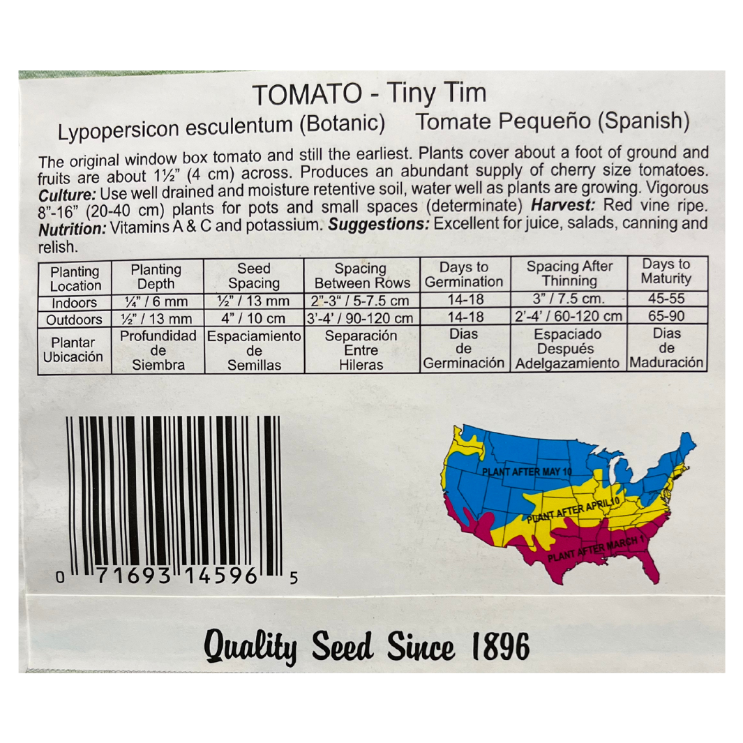 Tomato, Tiny Tim Seeds