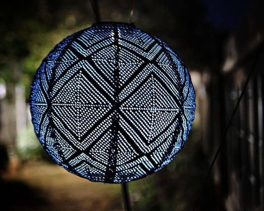 Stella Market 12" Globe Solar Lantern - Ink