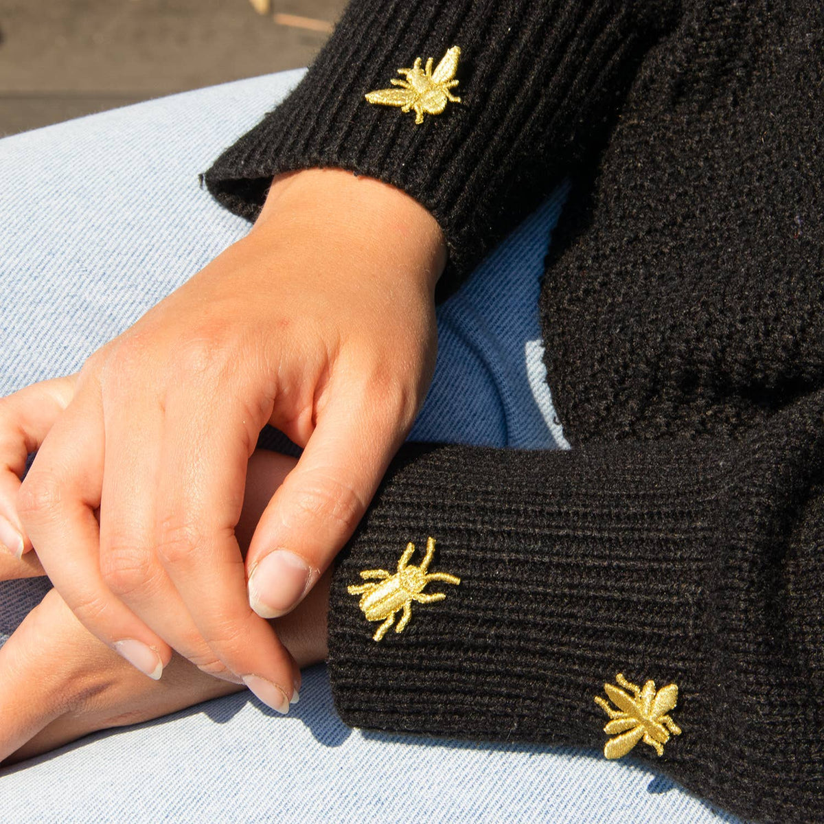 Golden Embroidered Brooches