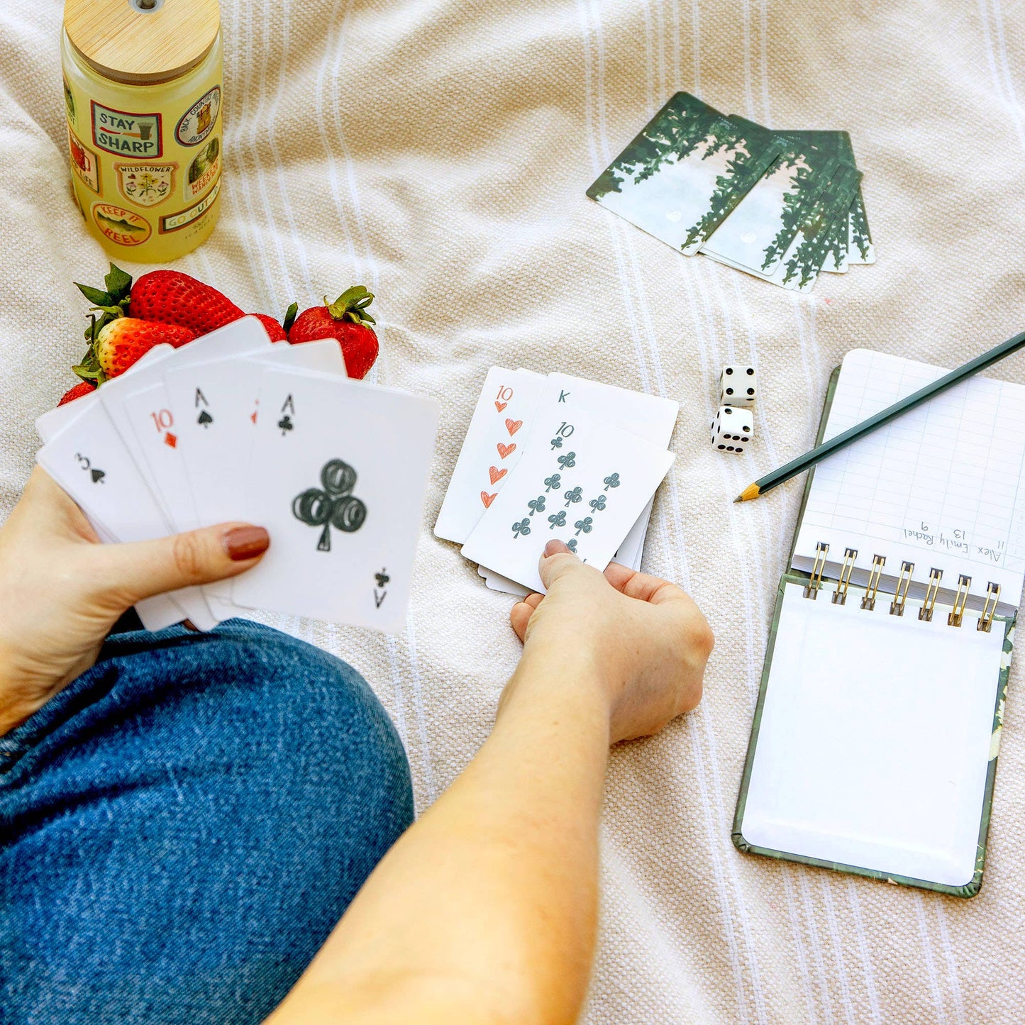 Playing Cards + Scorekeeping Set (forest)